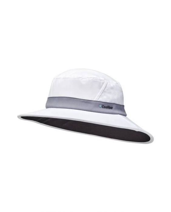 Coolibar - UV Golf Hat for adults - Fore - White/Steel Grey 