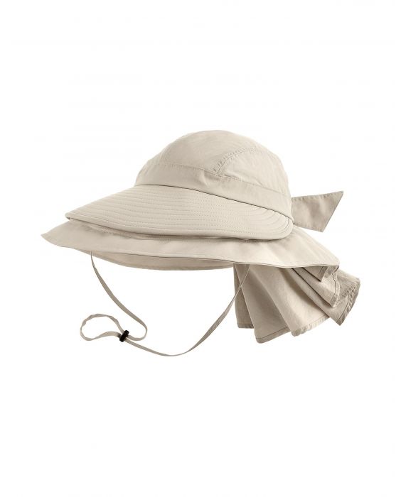 Coolibar - UV Convertible Explorer Hat for women - Tatum - Sand