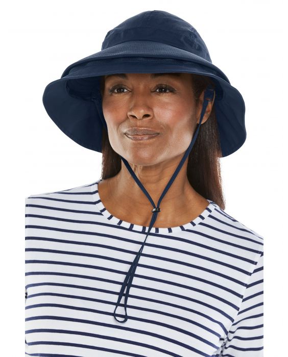 Coolibar - Convertible Sun Hat for women - Tatum Explorer - Navy