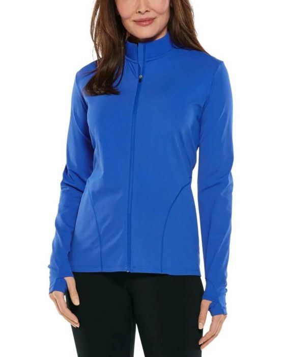 Coolibar - UV Water Jacket for women - Helani - Solid - Baja Blue