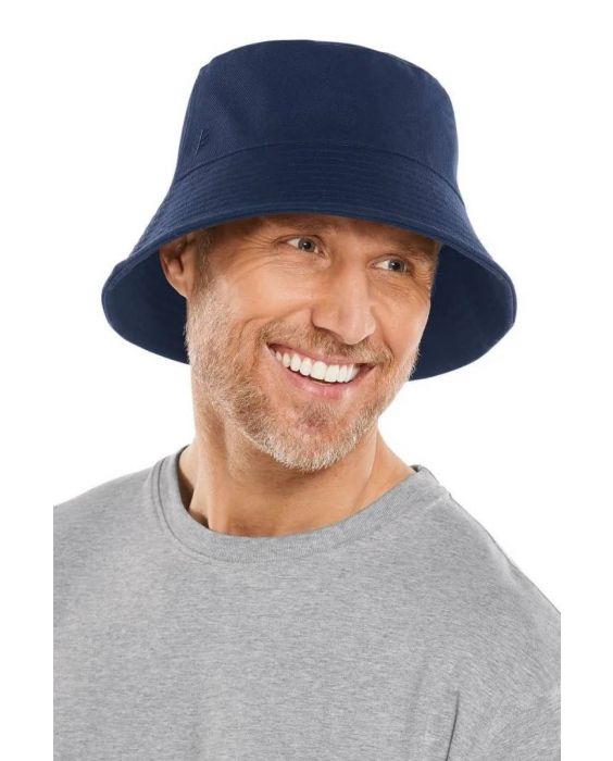 Coolibar - UV Cotton Bucket Hat for men - Gavin - Navy