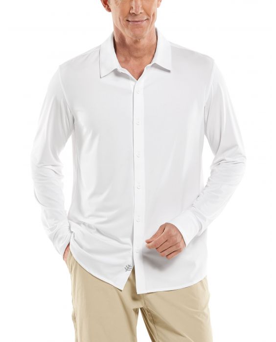 Coolibar - UV Shirt for men - Vita Button Down - White