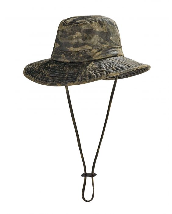Coolibar - UV Boonie Hat for Kids - Outback - Forest Green Camo