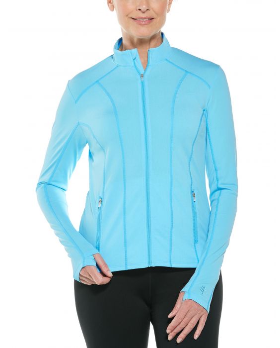 Coolibar - UV Swim Jacket for women - Malawi - Ice Blue