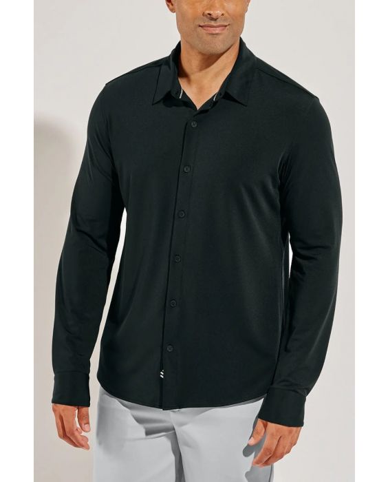 Coolibar - UV Shirt for men - Vita Button Down - UPF50+ - Black