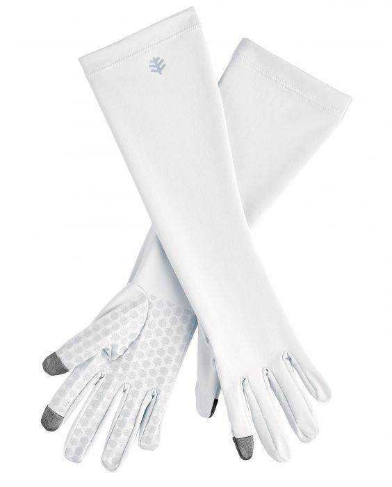 Coolibar - UV resistant gloves with sleeve for adults - Bona - White