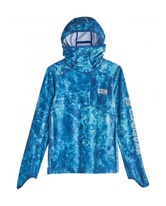 Coolibar - UV Fishing Hoodie for children - Andros - Solid - Water Print