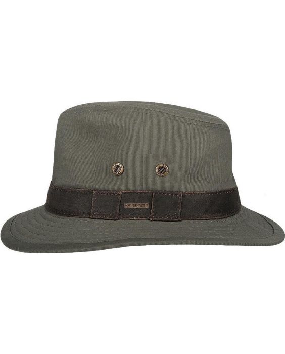 Hatland - UV Fedora hat for men - Okaton - Olivegreen
