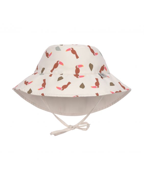 Lässig - UV sun protection bucket hat for kids - Toucan - Offwhite