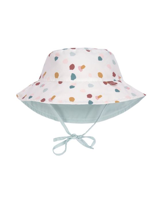 Lässig - Reversible UV Bucket hat for babies - Spotted - White