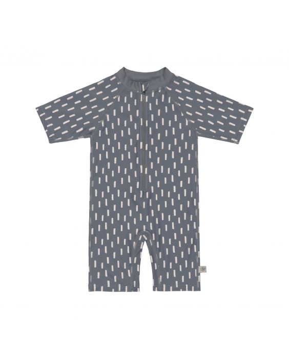 Lässig - UV sunsuit with short sleeves for kids - Strokes - Grey