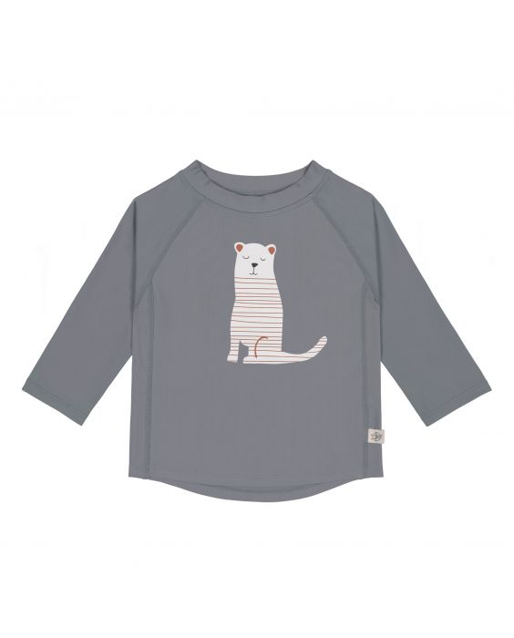 Lässig - UV rashguard with long sleeves for kids - Tiger - grey