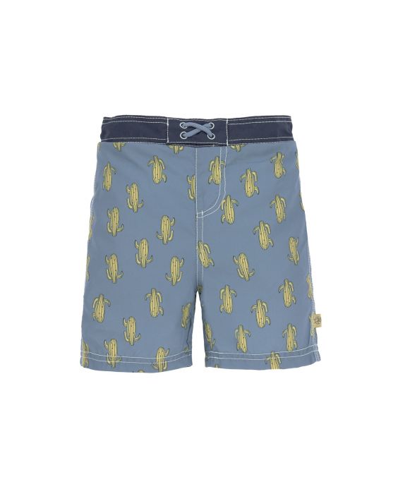 Lässig - Boys' UV swim shorts with nappy - Cactus - blue - Front