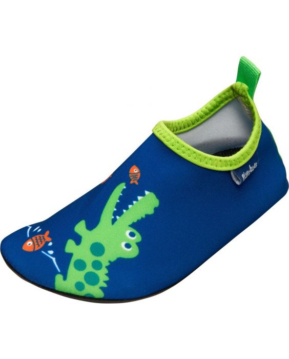 Playshoes - UV swim shoes for boys - Crocodile - Blue / green - Front