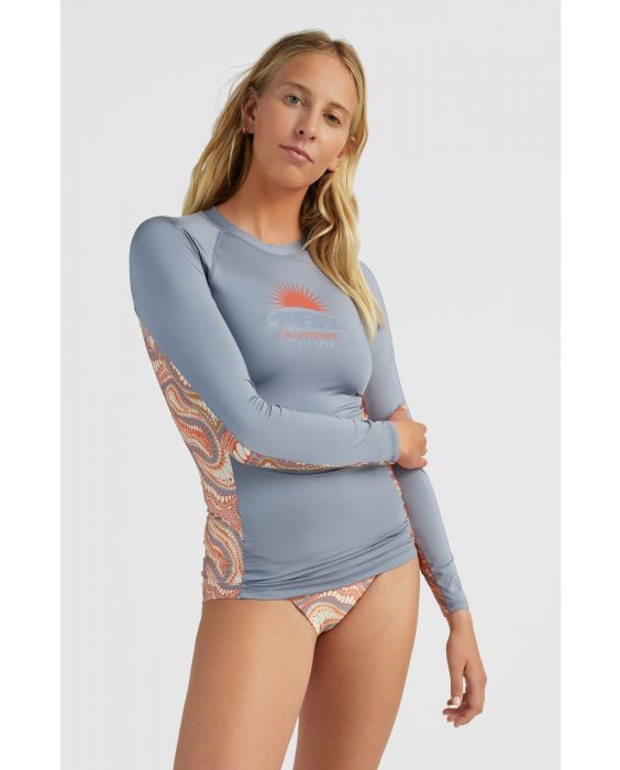 O'Neill - UV Swim shirt with long sleeves for women - Desert - UPF50+ - Dotted print