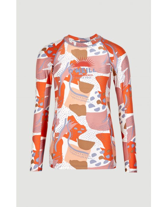 O'Neill - UV Swim shirt with long sleeves for women - Desert - UPF50+ - Patchwork print