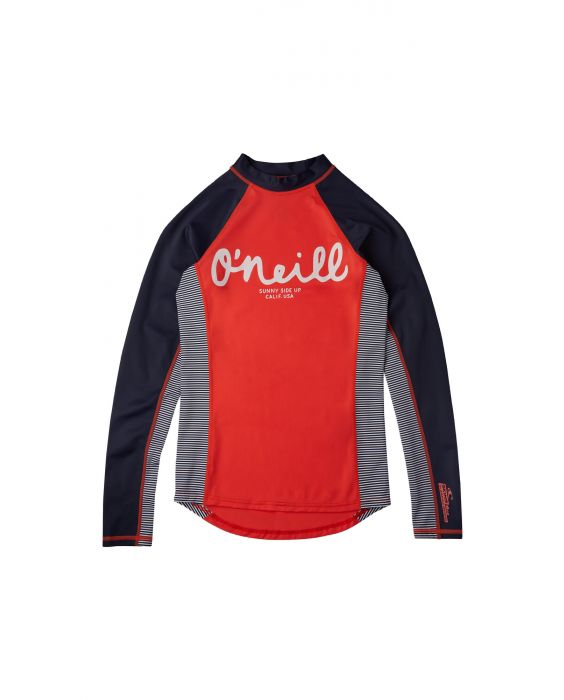 O'Neill - UV Swim shirt for girls - Longsleeve - Skins - Hot Coral