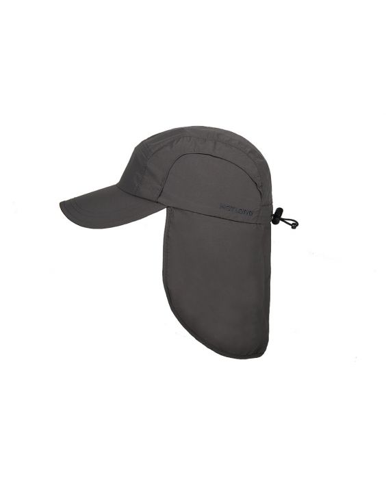 Hatland - Cooling UV Sun cap with neck protection for men - Malcolm - Anthracite
