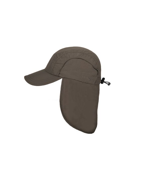Hatland - Cooling UV Sun cap with neck protection for men - Malcolm - Olive