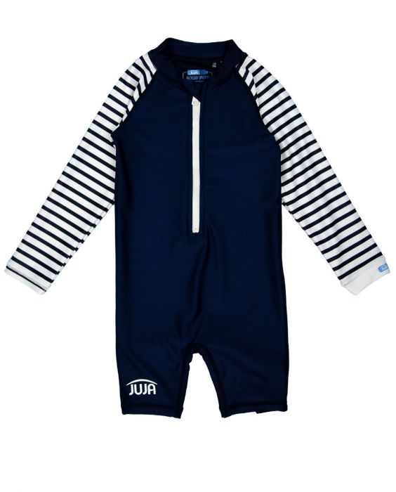 JUJA -  UV Swim suit for babies - longsleeve - Stripes - Darkblue