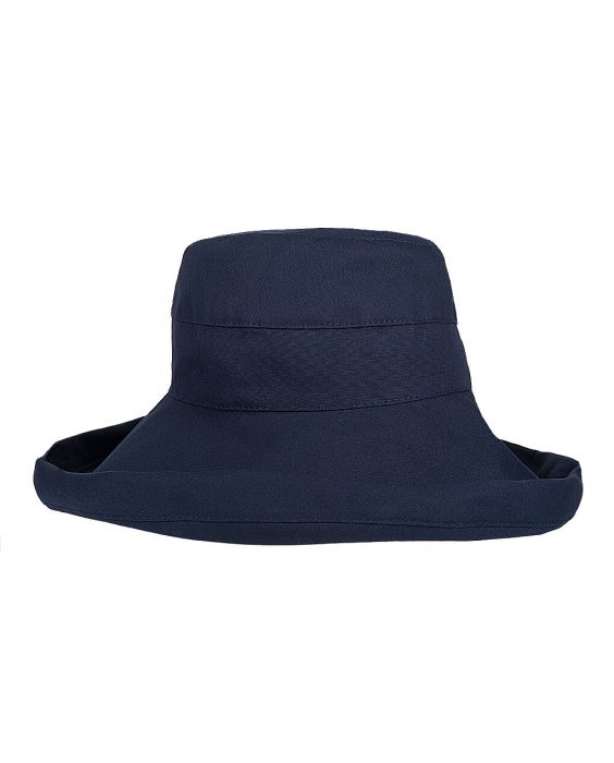 Hatland - UV Bucket sun hat for women - Valerie - Navyblue
