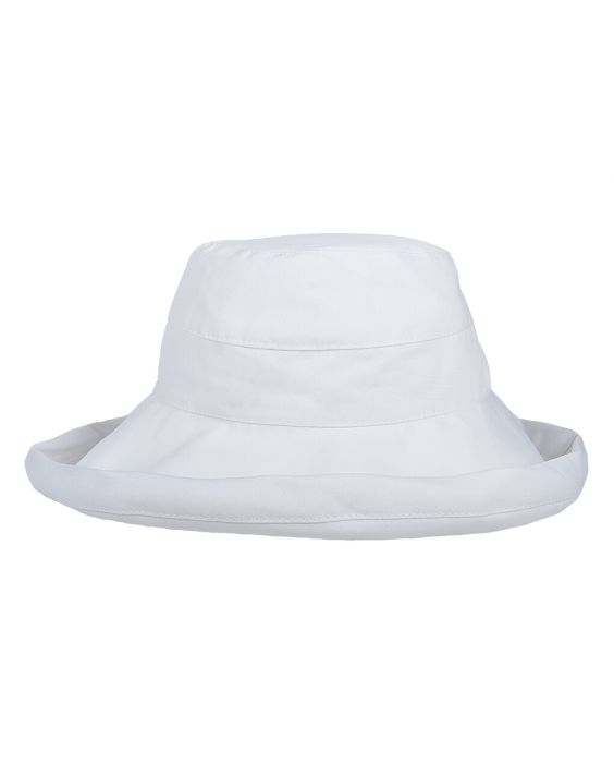Hatland - UV Bucket sun hat for women - Valerie - White