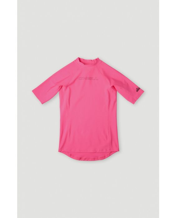 O'Neill - UV Swim shirt for girls with short sleeves - UPF50+ - Skins - Rosa Shocking