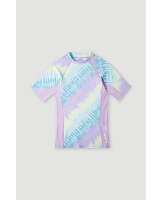 O'Neill - UV Swim shirt for girls with short sleeves - UPF50+ - Printed Skin - Blue Tie Dye