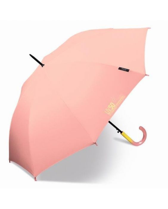 Happy Rain - Long umbrella with UV protection - Automatic - Pink