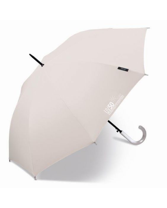 Happy Rain - Long umbrella with UV protection - Automatic - Grey