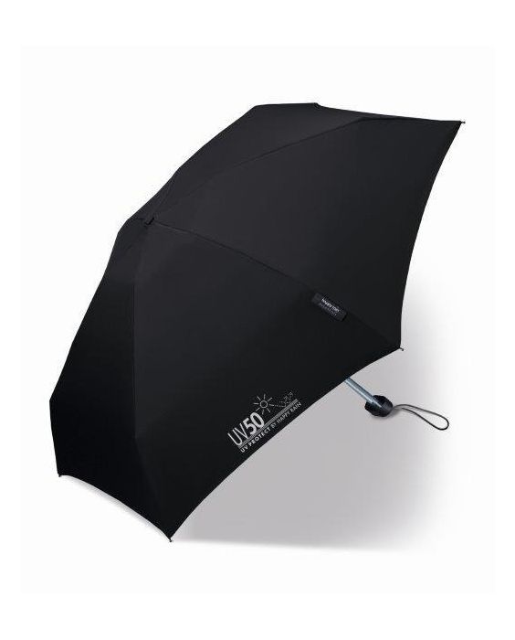Happy Rain - Ultra flat mini umbrella with UV protection - Manual - Black
