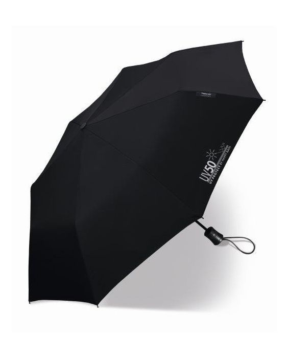 Happy Rain - Mini umbrella with UV protection - Automatic - Black