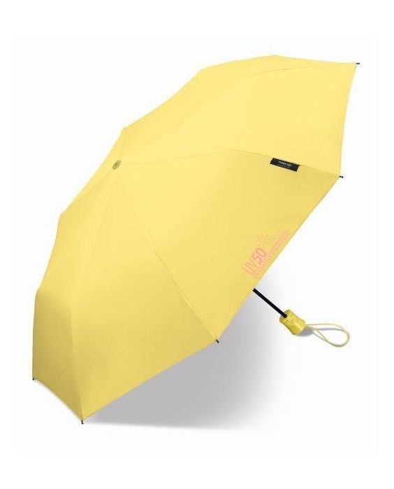 Happy Rain - Mini umbrella with UV protection - Automatic - Yellow
