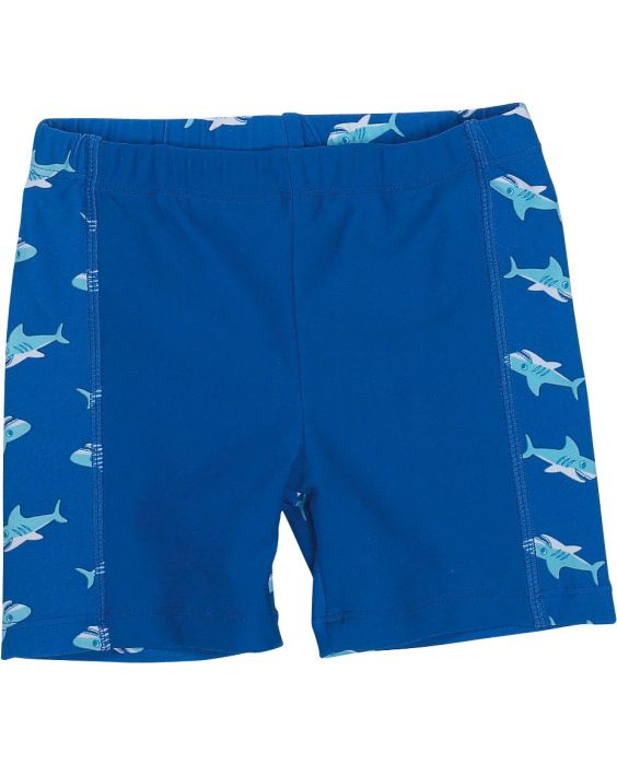 Playshoes - UV swim shorts for boys - Shark - Blue - Front
