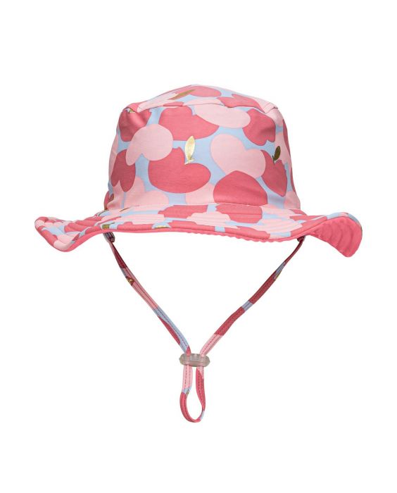 Snapper Rock - UV Reversible Bucket hat for kids - Apple Love