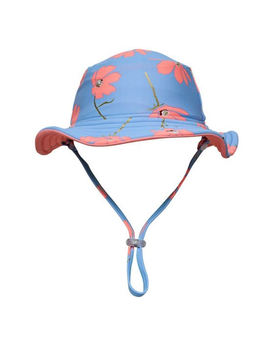 Snapper Rock - UV Reversible Bucket hat for kids - Beach Blossom - Pink/Blue