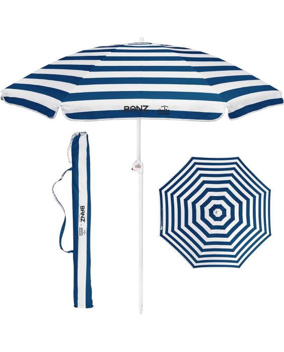 Banz - UV Beach umbrella - 165/200cm x 180cm - Royal Stripe