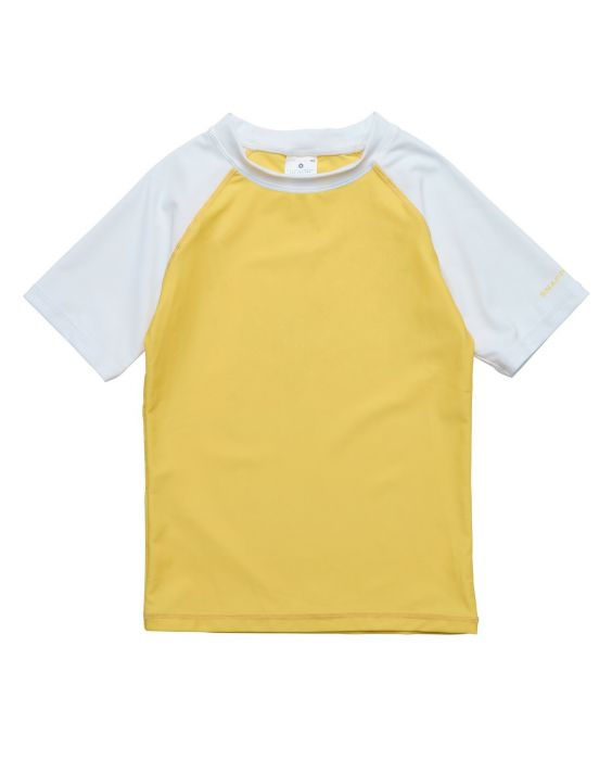 Snapper Rock - UV Rash top for kids - Short sleeve - Yellow/White