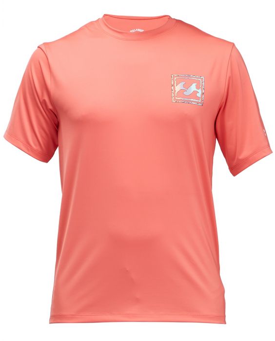 Billabong - UV Rashguard for men - Short sleeve - Crayon Wave - Coral