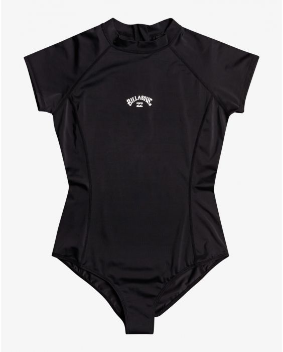 Billabong - One-piece UV swimsuit for women with short sleeves - Tropic Bodysuit - UPF50+ - Black Pebble