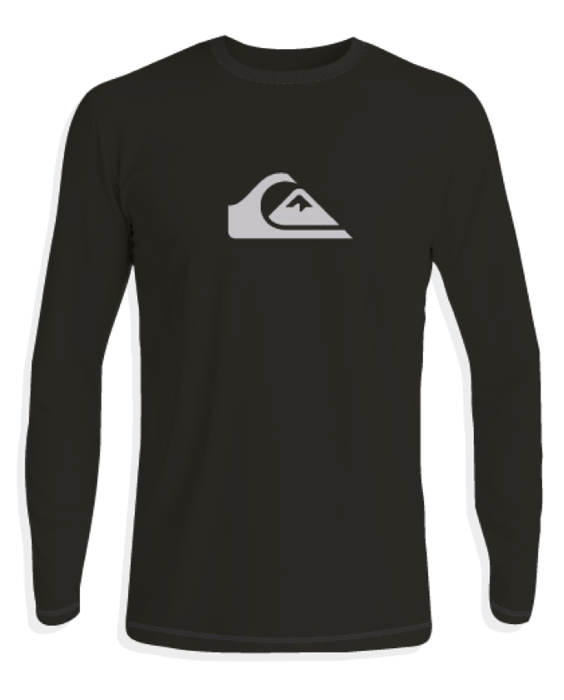 Quiksilver - UV Swimming shirt with long sleeves for men - Solid - Black 