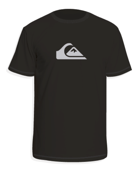 Quiksilver - UV Swimming shirt with short sleeves for men - Solid - Black