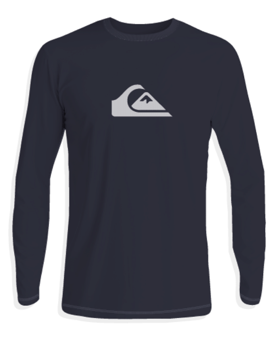 Quiksilver - UV Swimming shirt with long sleeves for boys - Solid - Navy