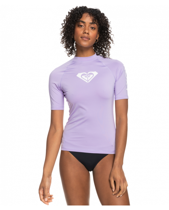 Roxy - UV Rashguard for women - Whole Hearted - Short sleeve - UPF50 - Purple Rose