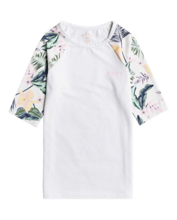 Roxy - UV Swim shirt for teen girls - Lovely Senorita - Bright White/Praslin