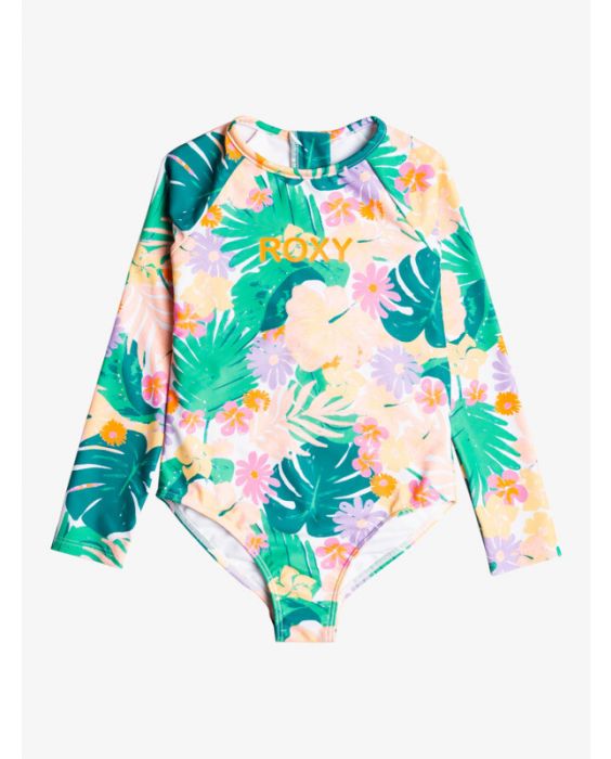 	 Name Roxy - Swim Suit girls - Paradisiac Island - Long sleeve - Mint Tropical Trails