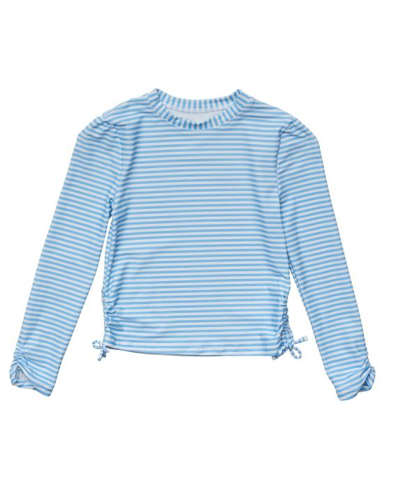 Snapper Rock - UV Rash top for girls - Long sleeve - Stripe - Cornflower Blue