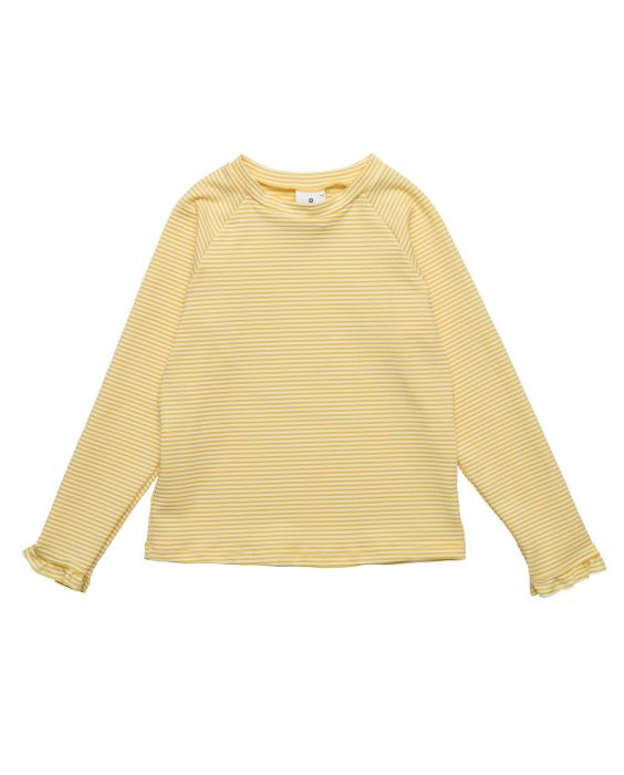 Snapper Rock - UV Rash top for girls - Long sleeve - Stripe - Marigold - Yellow