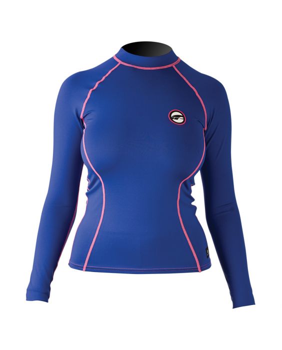 Prolimit - Swim shirt for women with long sleeves - Blue / pink