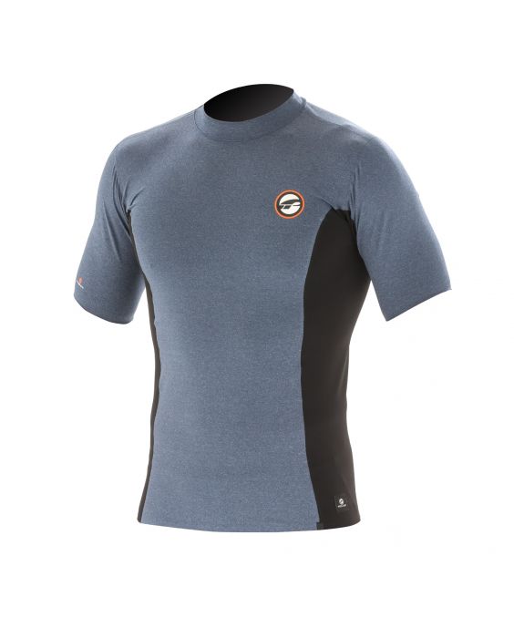 Prolimit - Swim shirt for men with short sleeves - Grey / black